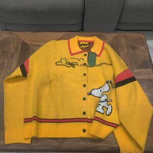 Lazy Oaf Peanuts Collection cardigan size 2xl New UNISEX
